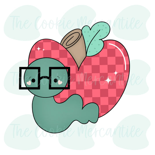 Mabel Bookworm Apple - Cookie Cutter