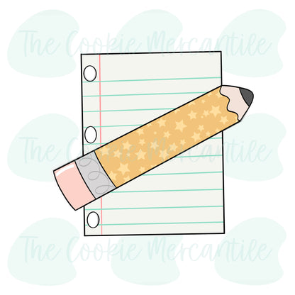 Notebook W/Pencil Banner - Cookie Cutter