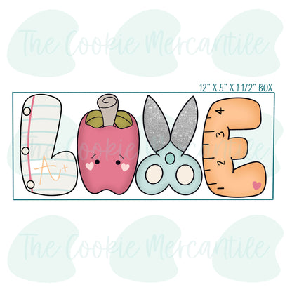 School Love Stick Set  -  Cookie Cutter