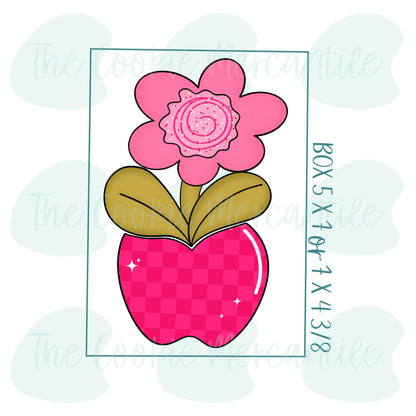 Flower Apple 2 Piece  - Cookie Cutter