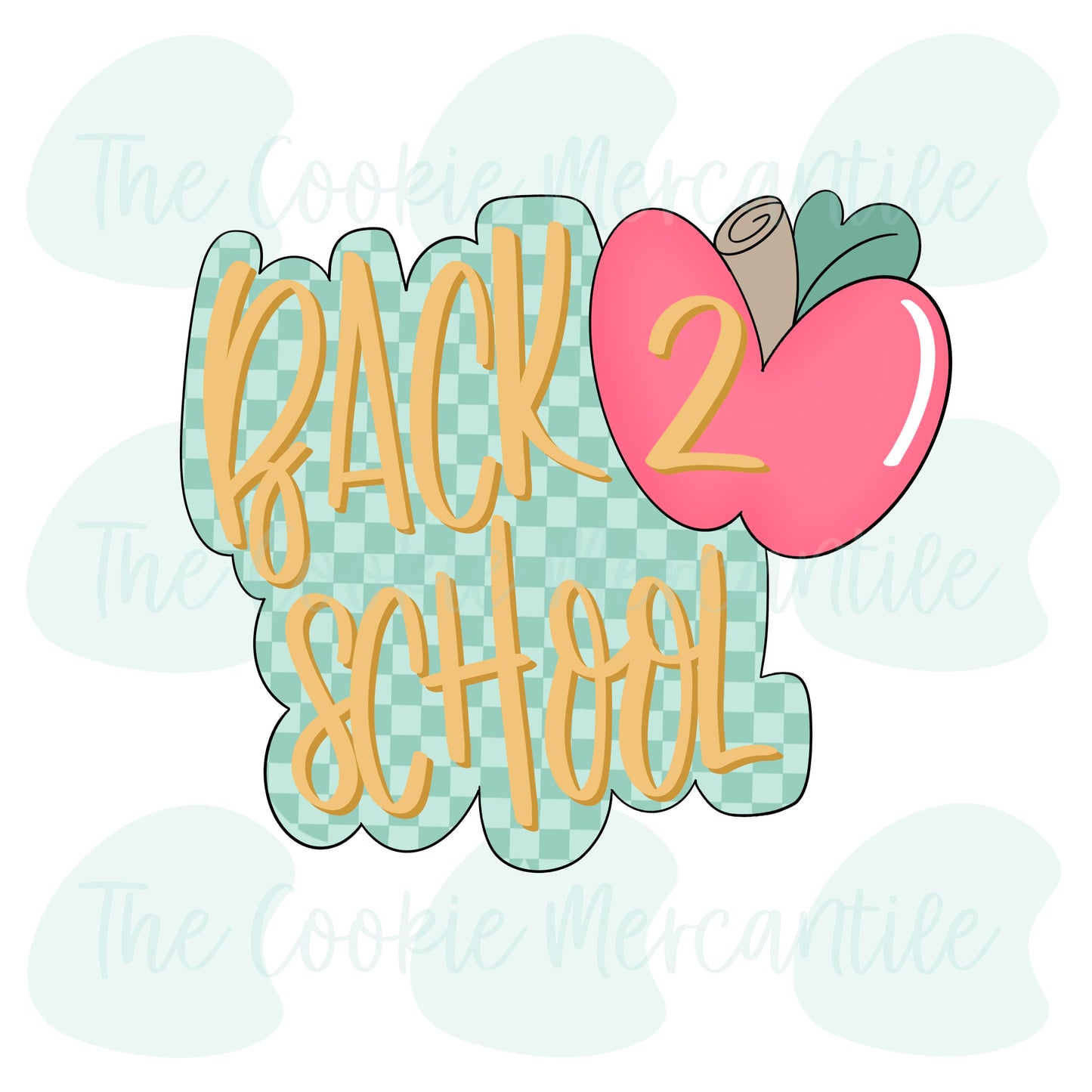 Back 2 School Apple Plaque - Cookie Cutter