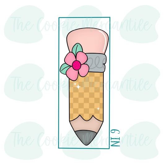 Skinny Floral Pencil Stick  - Cookie Cutter