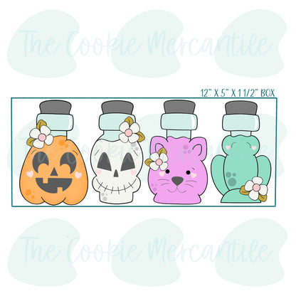 Floral Spooky Potion Bottle Stick Set - Cookie Cutters