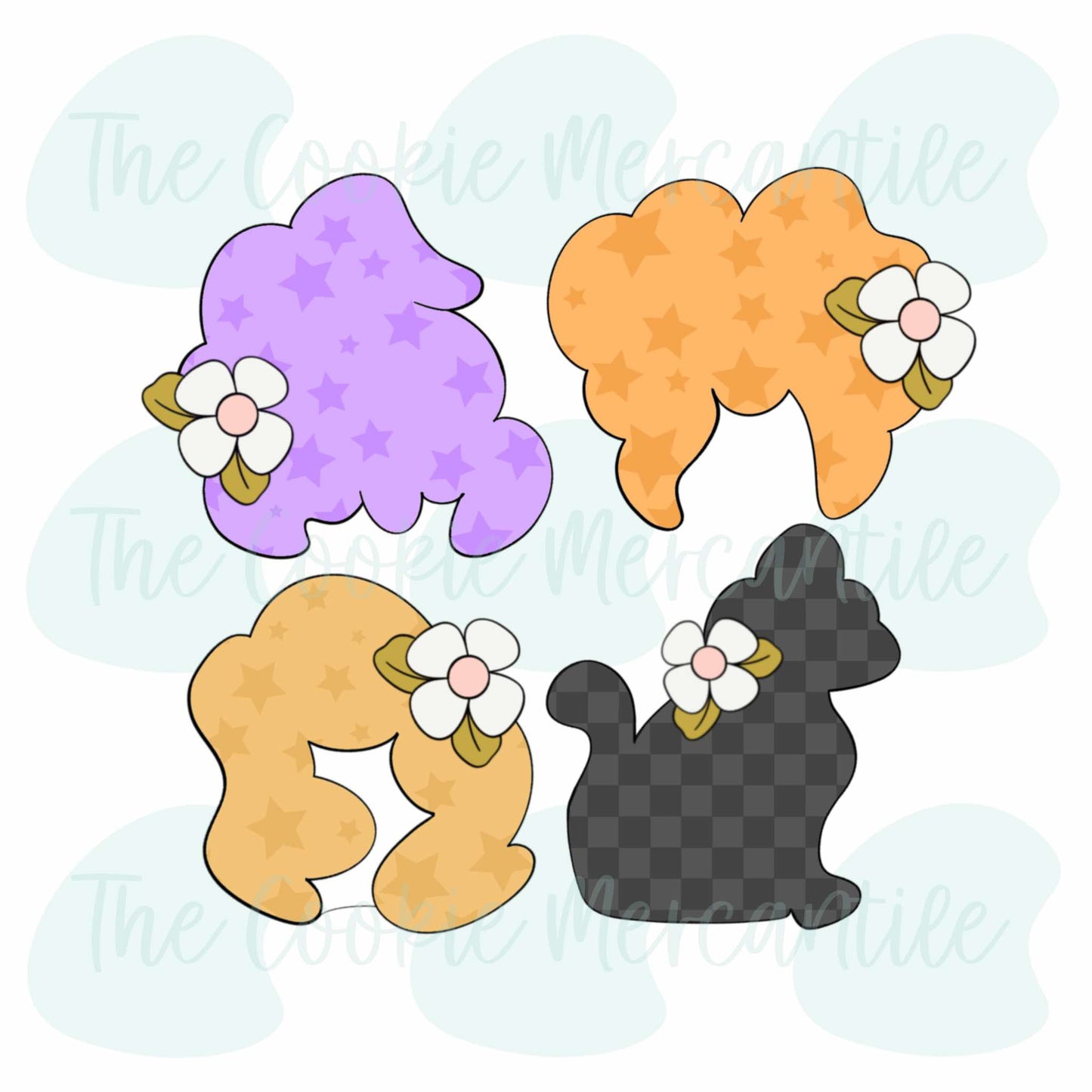 Floral Witch Hair Set - Cookie Cutter