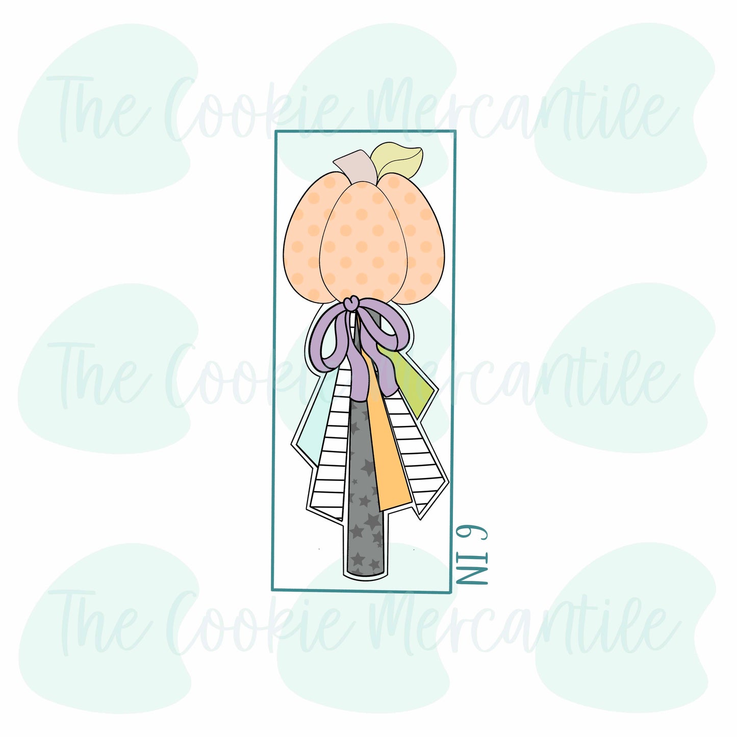 Skinny Pumpkin Cookie Pop 6in - Cookie Cutter