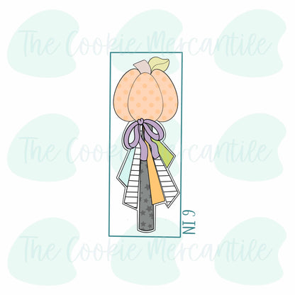 Skinny Pumpkin Cookie Pop 6in - Cookie Cutter