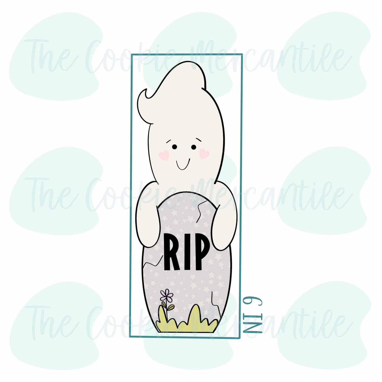 Skinny Ghost Tombstone  6in - Cookie Cutter