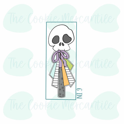 Skinny Skull Cookie Pop 6in - Cookie Cutter