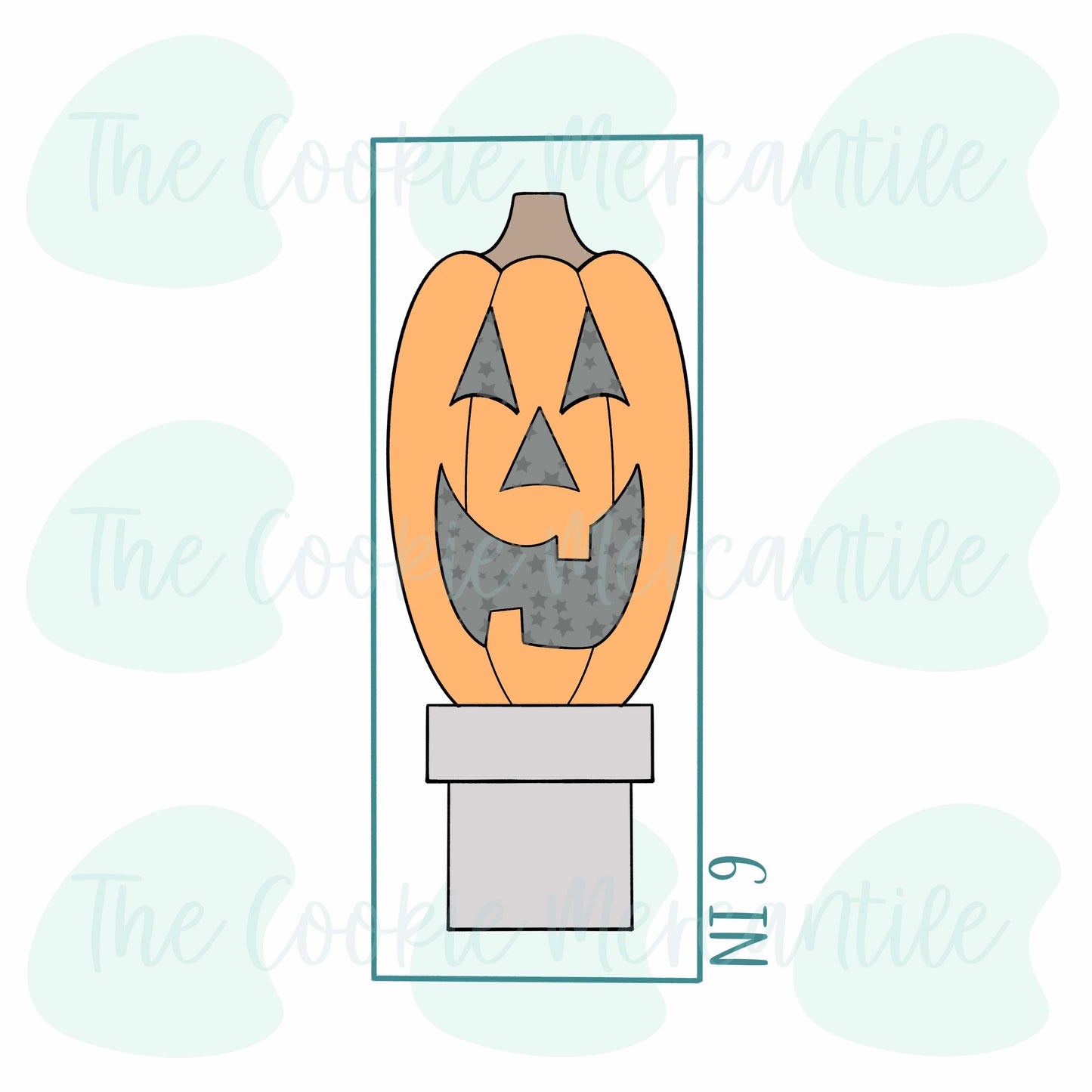 Skinny Halloweentown Pumpkin 6in - Cookie Cutter