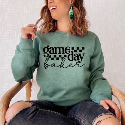 Game Day Baker [Black Check] - Sweatshirt