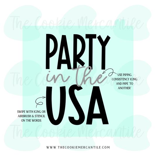 Party in the USA - STENCIL