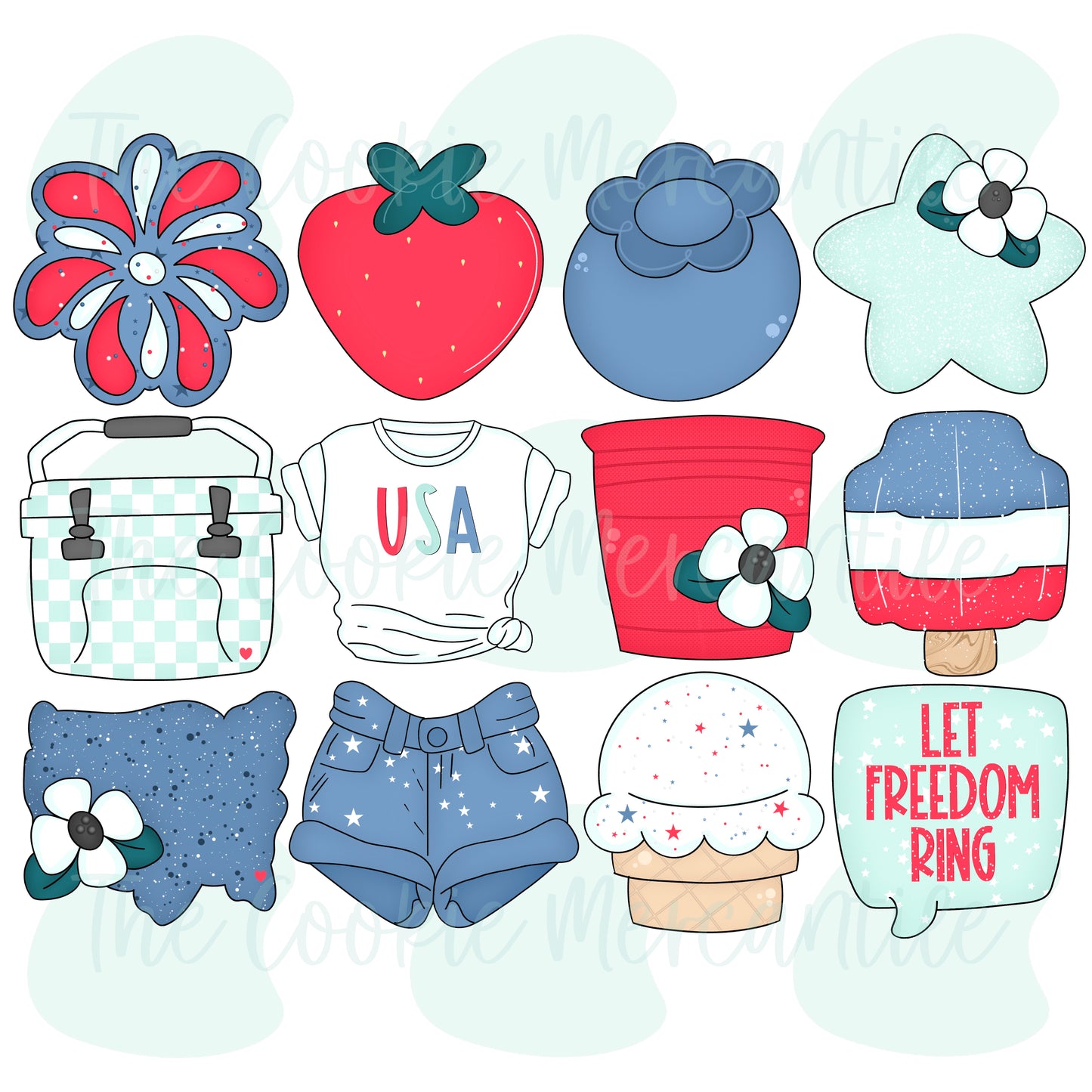 4th Of July Set - Cookie Cutters