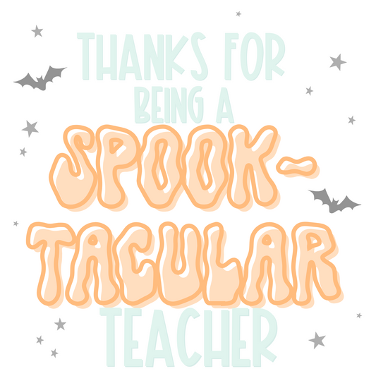 Spooktacular Teacher [orange]- Tags
