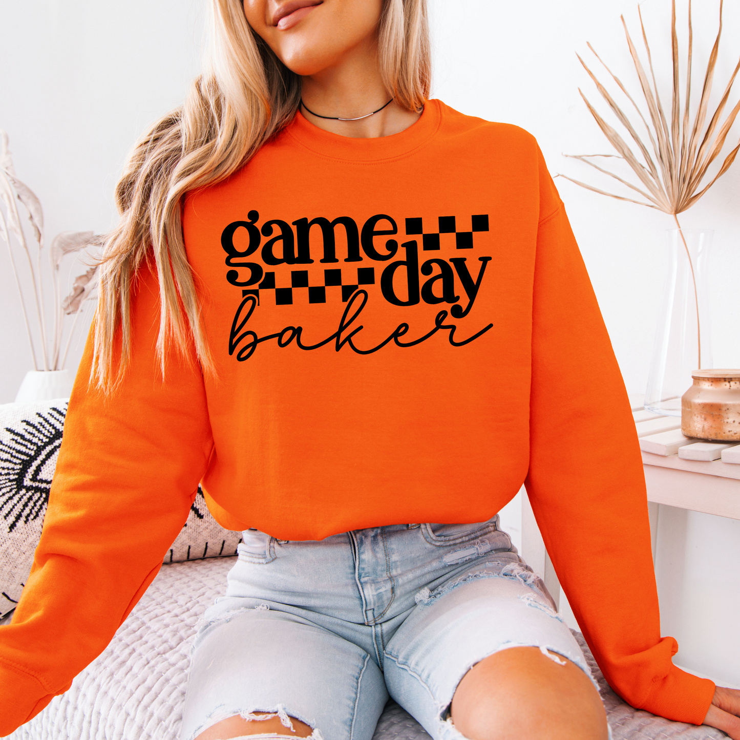 Game Day Baker [Black Check] - Sweatshirt