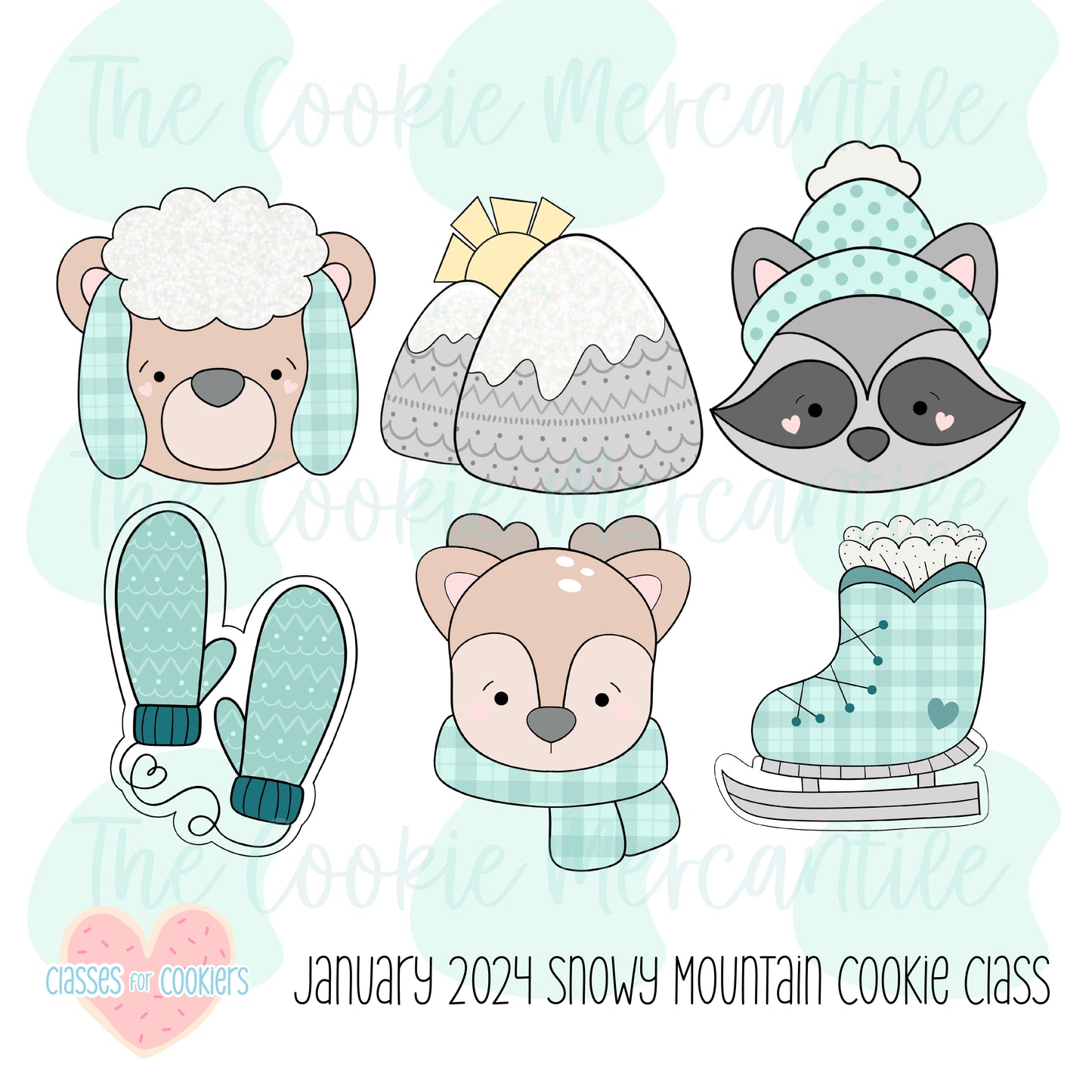 Snowy Mountain Theme Set - Classes for Cookiers