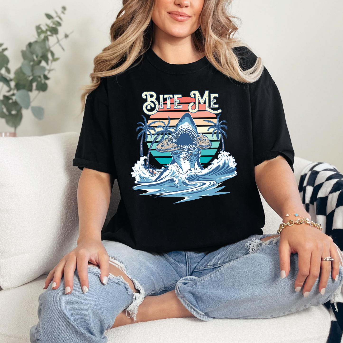 Bite Me Shark Cookie - T-Shirt
