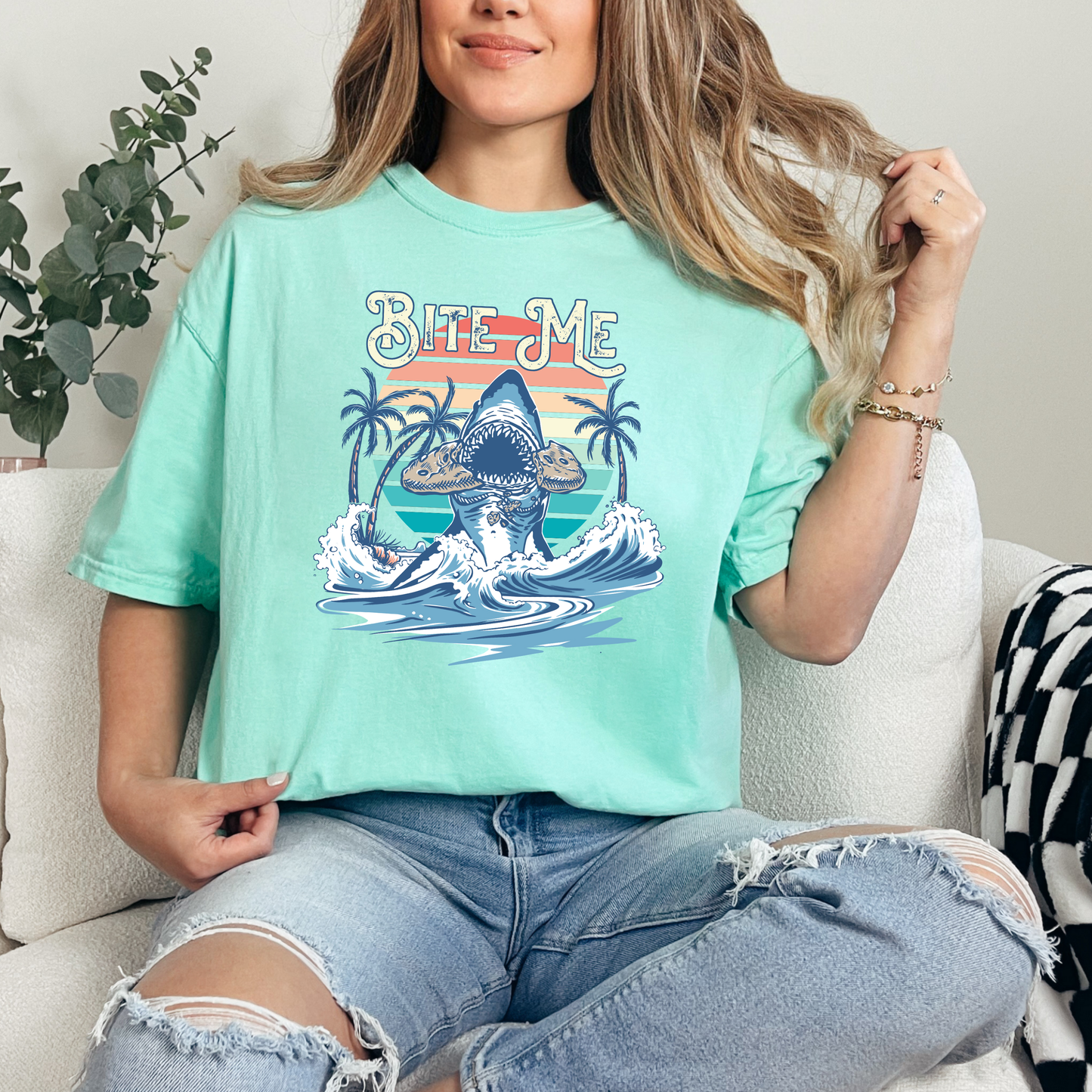 Bite Me Shark Cookie - T-Shirt