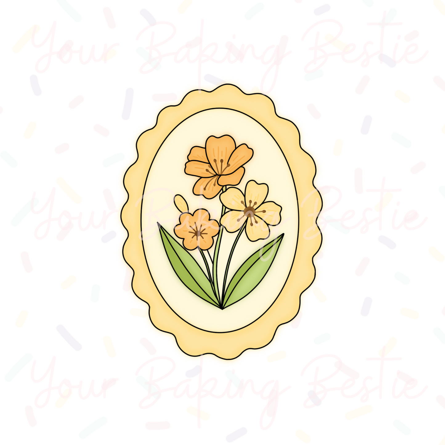 YBB - Scalloped Oval - Cookie Cutter