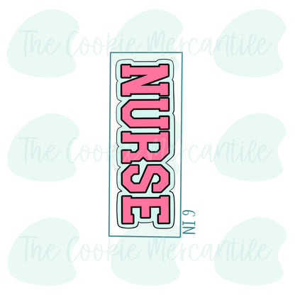 Skinny Nurse Plaque Stick  - Cookie Cutter