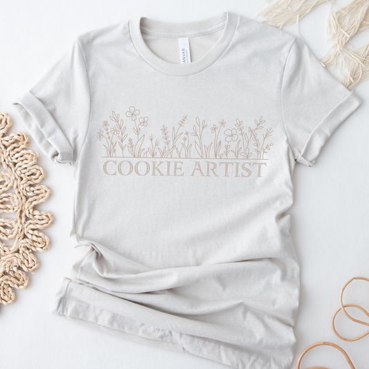 Floral Cookie Artist - T-Shirt