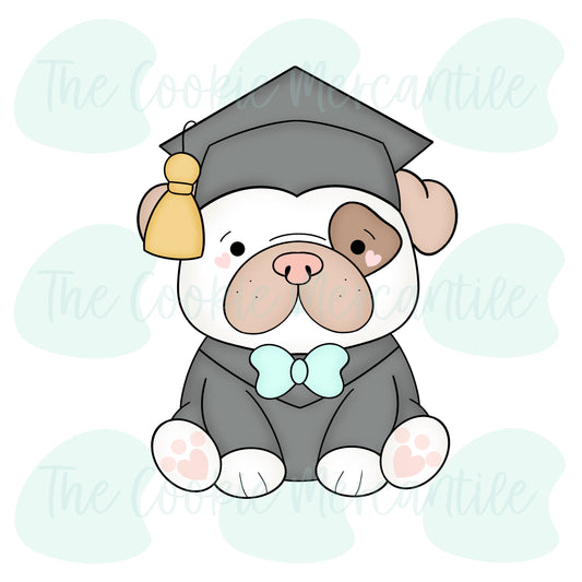 Bulldog Graduate - Cookie Cutter