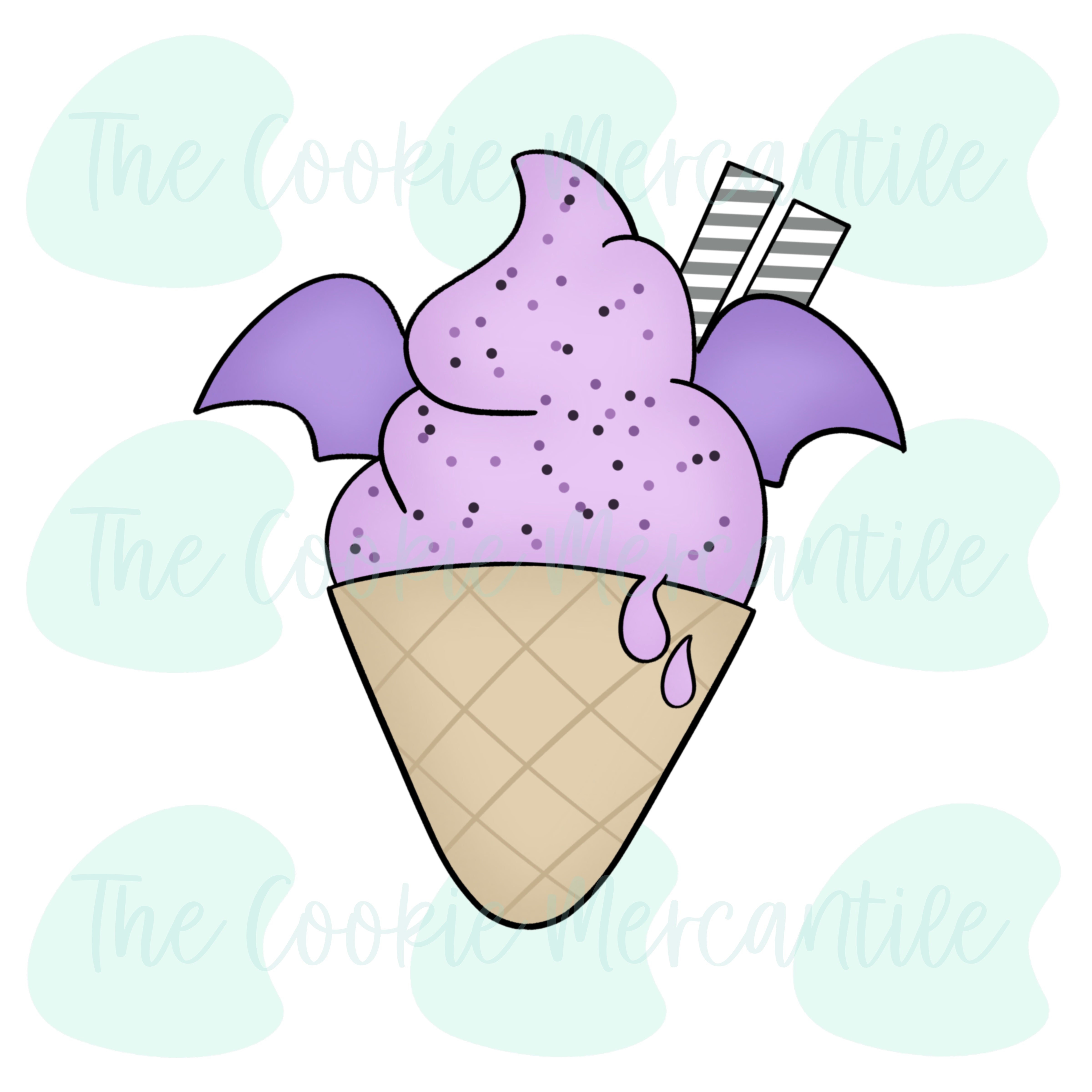 Bat Ice Shape Bat Ice Cream Cone - Cookie Cutter – The Cookie Mercantile