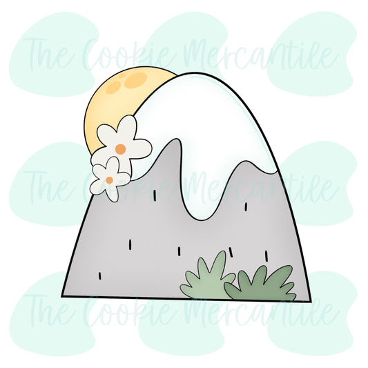 Floral Sunrise Mountain - Cookie Cutter