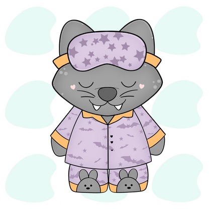 Black Cat in PJS - Cookie Cutter