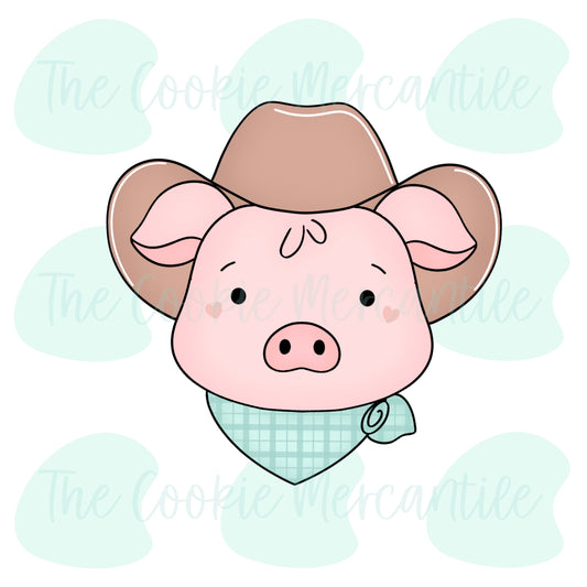 Cowboy Pig - Cookie Cutter