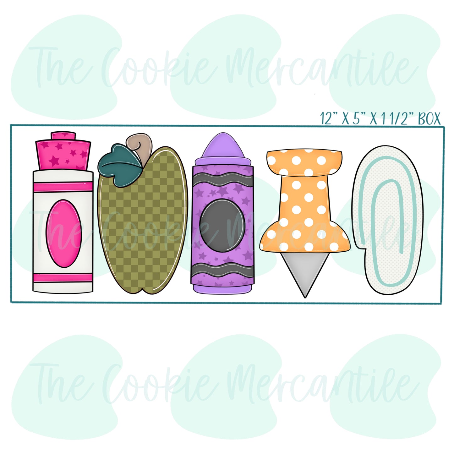 School Stick 5 PIece  Set - Cookie Cutter