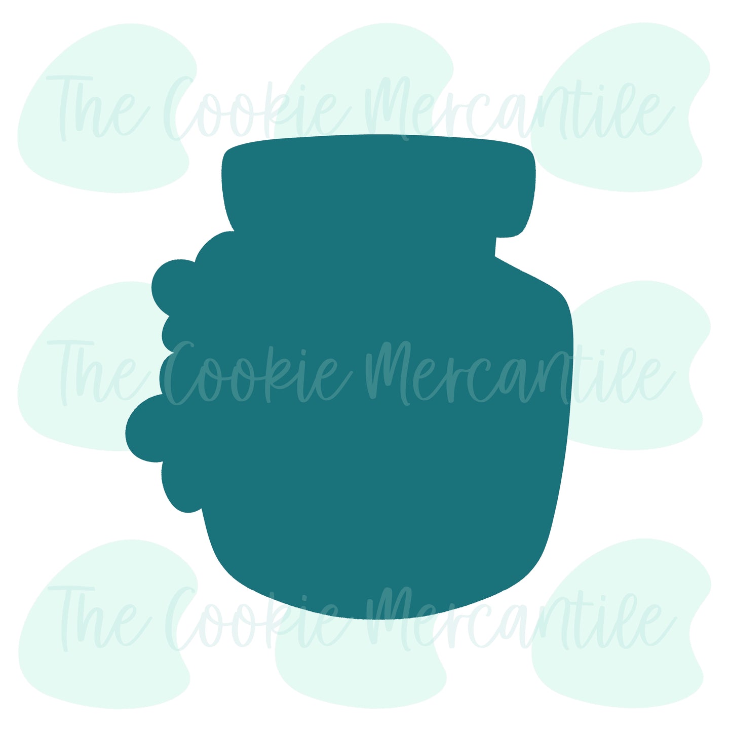 Floral Happy Pill Bottle - Cookie Cutter