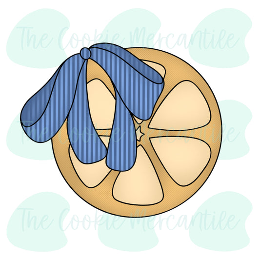 Lemon Slice W/Bow - Cookie Cutter