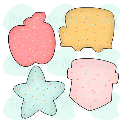 Frosted School Set - Cookie Cutters