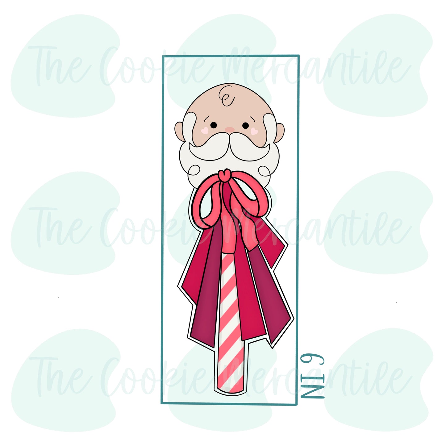 Skinny Santa Cookie Pop Stick  - Cookie Cutter