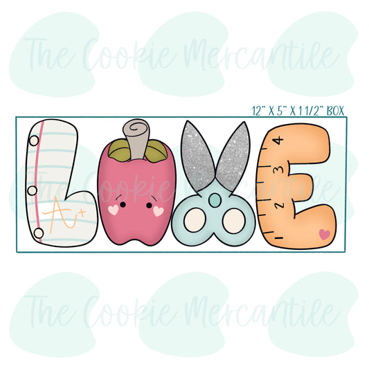 School LOVE Stick Set  -  Cookie Cutter