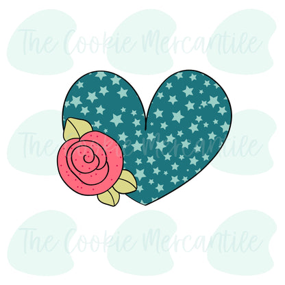 Rosette Heart - Cookie Cutter