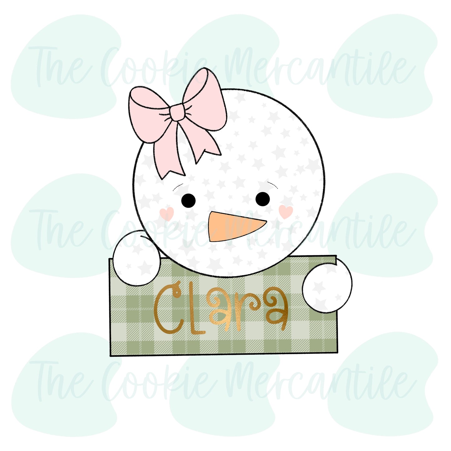 Girl Gingerbread/Snowman Plaque - Cookie Cutter