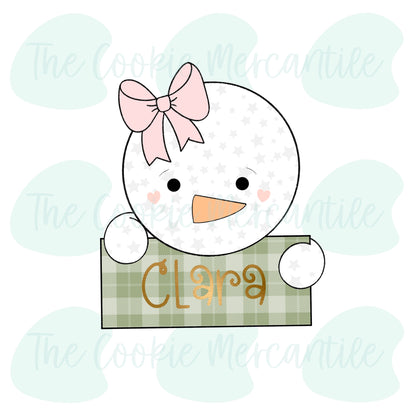 Girl Gingerbread/Snowman Plaque - Cookie Cutter