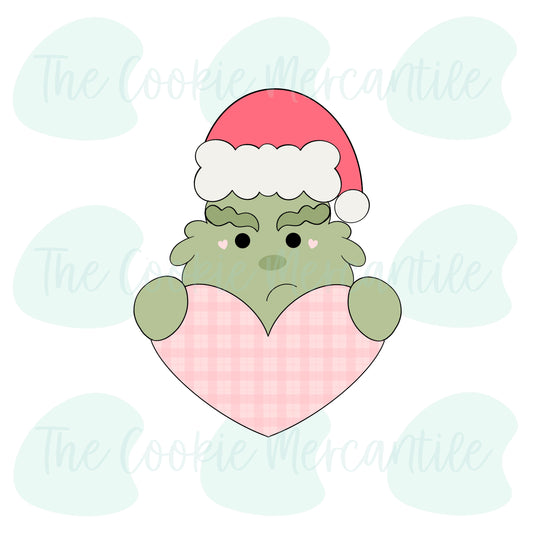 Grinch Heart Plaque - Cookie Cutter