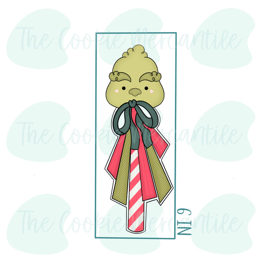 Skinny Grinchy Cookie Pop Stick  - Cookie Cutter