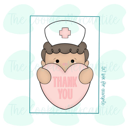 Curly Hair Boy Nurse 2-Piece Set  -  Cookie Cutter