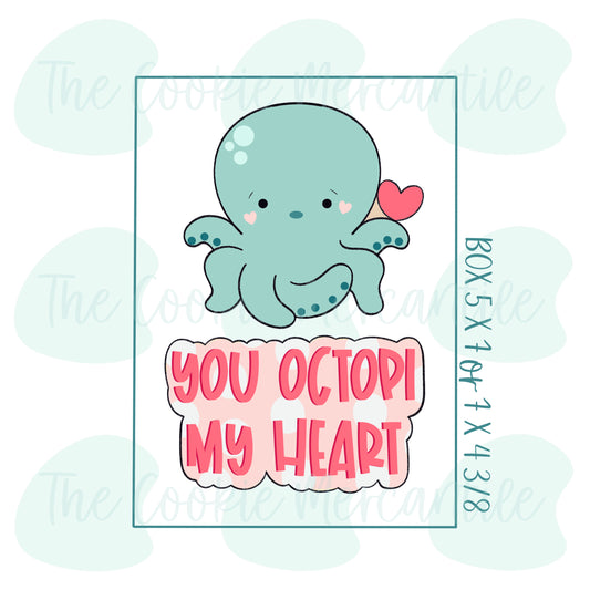 Octopus Heart 2 Piece Set - Cookie Cutter