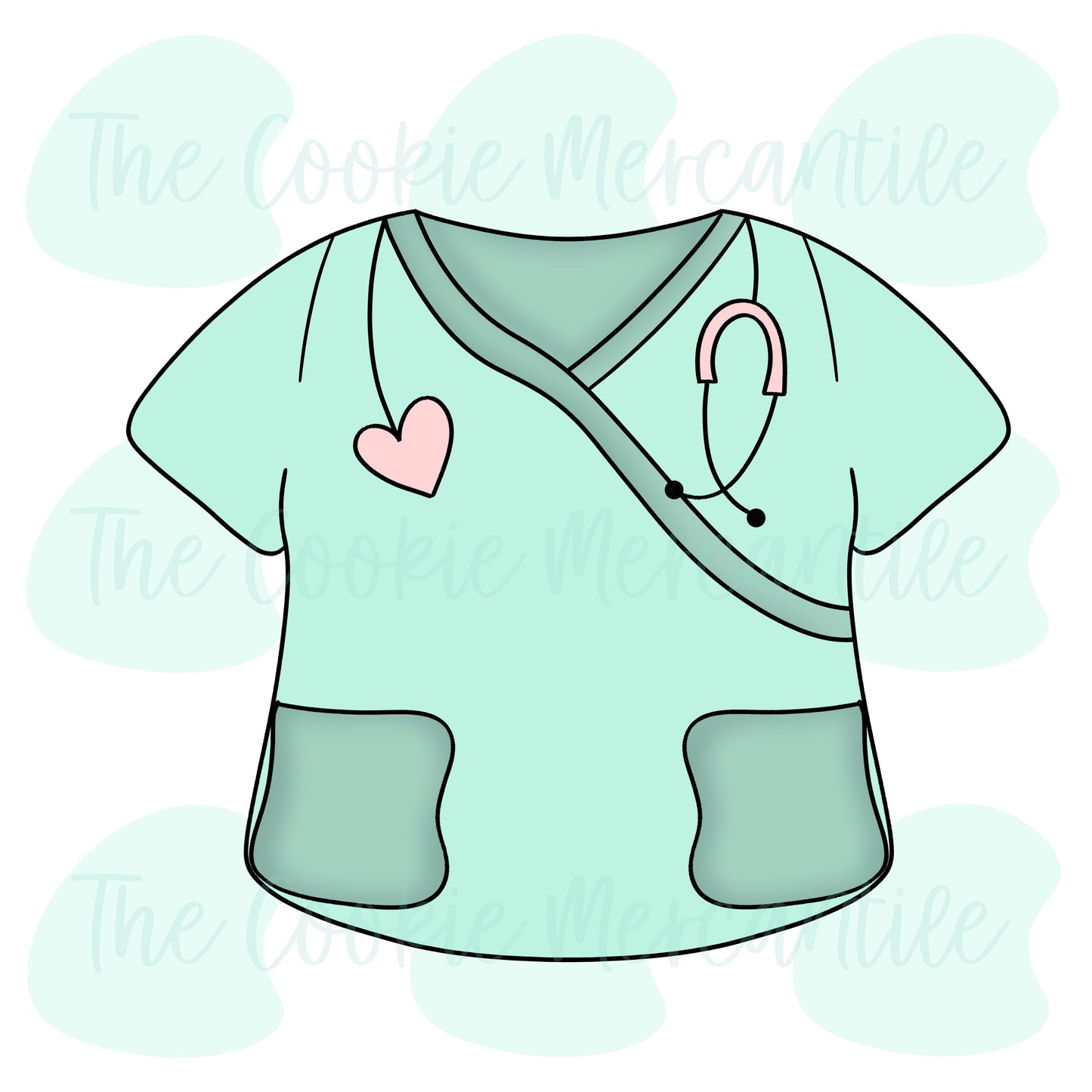 Scrub Top -  Cookie Cutter