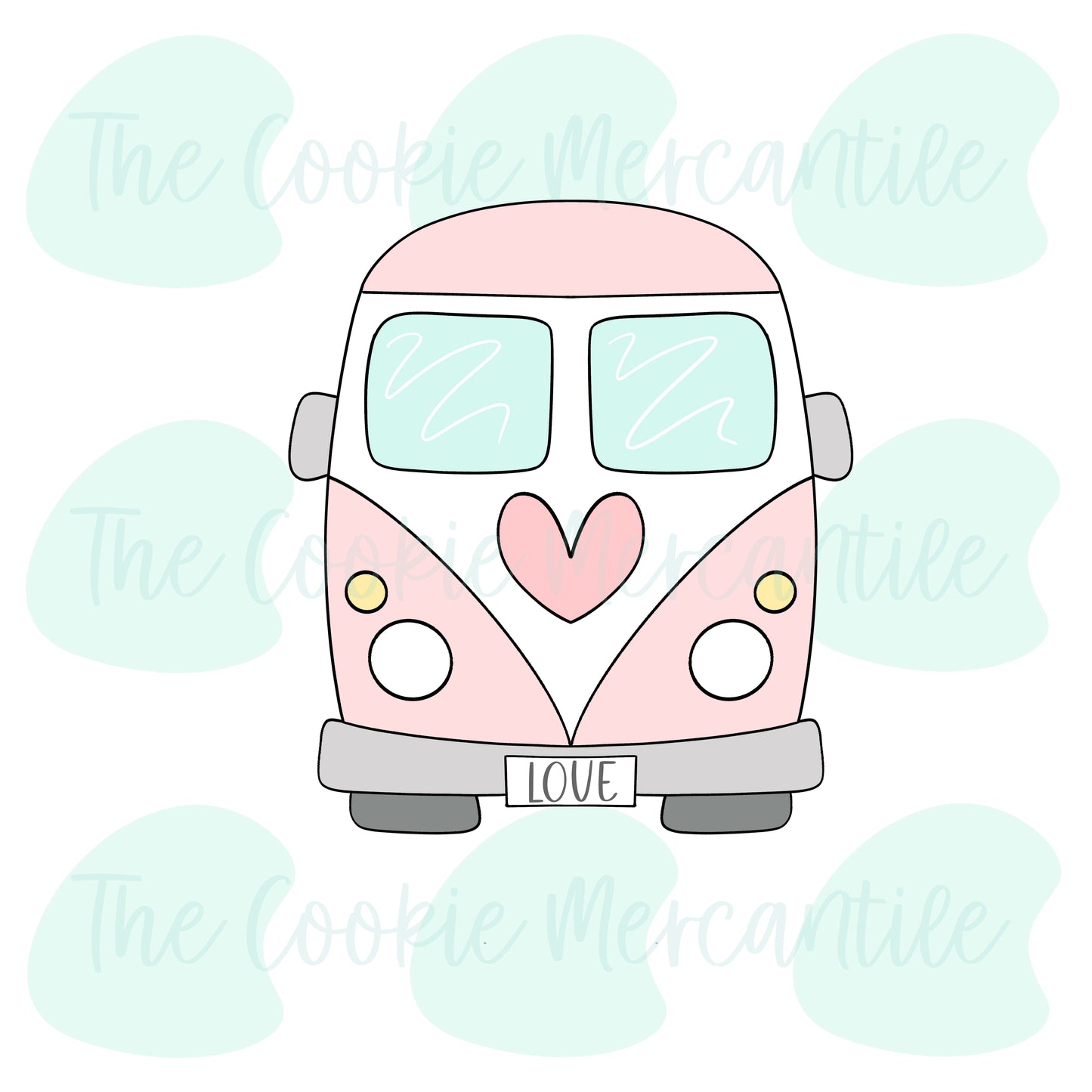 Peace Sign & VW Bus [We go together like] - Cookie Cutter