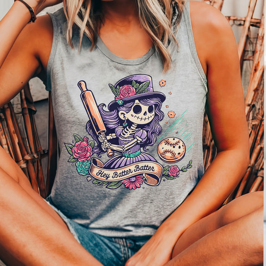 Baseball Skeleton  - Bella Canvas Tank