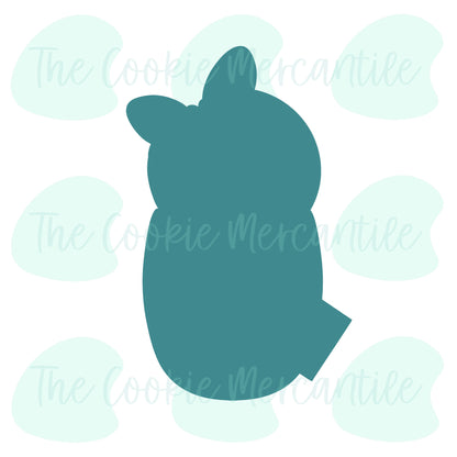Girly Swaddled Baby With Tag - Cookie Cutter
