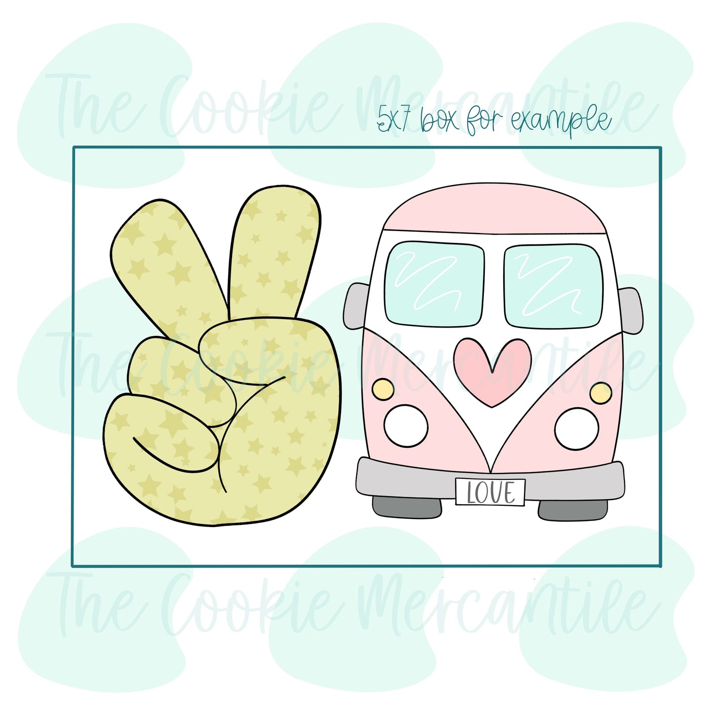 Peace Sign & VW Bus [We go together like] - Cookie Cutter