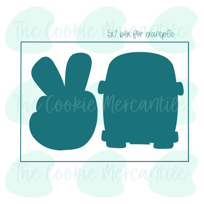 Peace Sign & VW Bus [We go together like] - Cookie Cutter