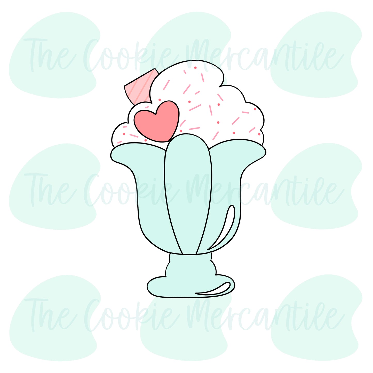 Poodle Skirt & Ice Cream Sundae [We go together like] - Cookie Cutter