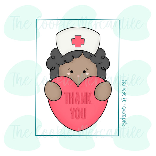 Curly Hair Nurse 2-Piece Set  -  Cookie Cutter